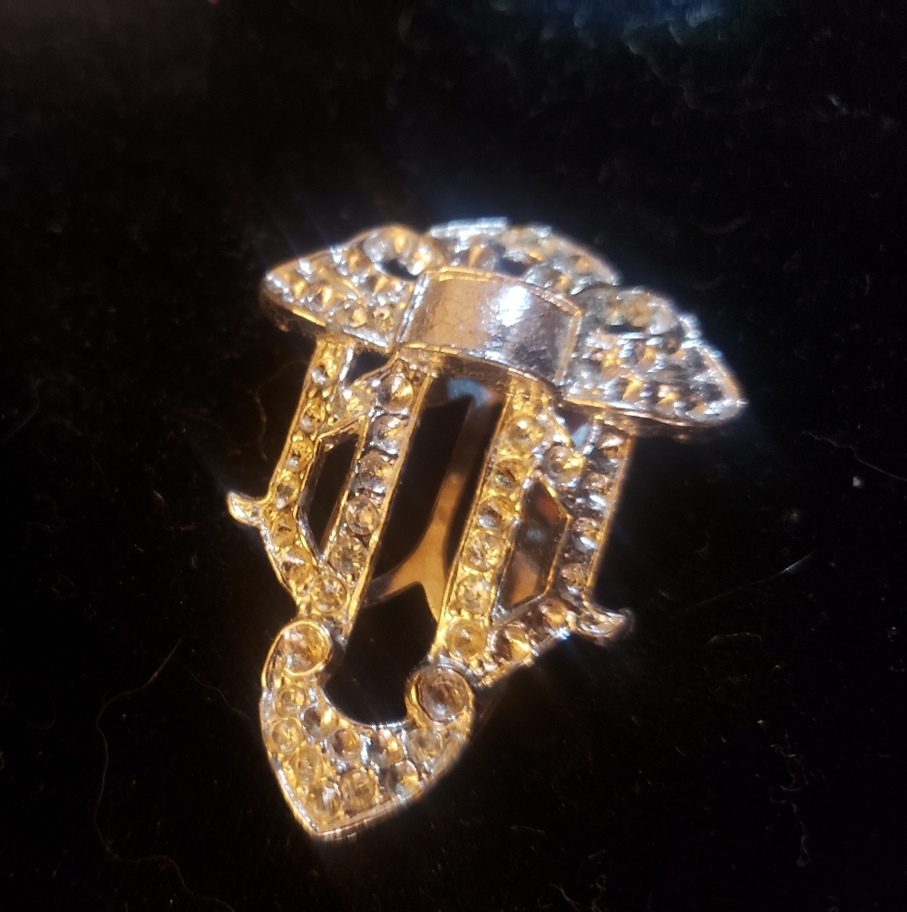 Stunning Vintage Art Deco Rhinestone Dress Clip (c. 1930s) - Picture 7 of 9